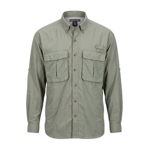 ExOfficio Adventure Mens XXL Sage Green Long Sleeve Vented Fishing Hiking Shirt